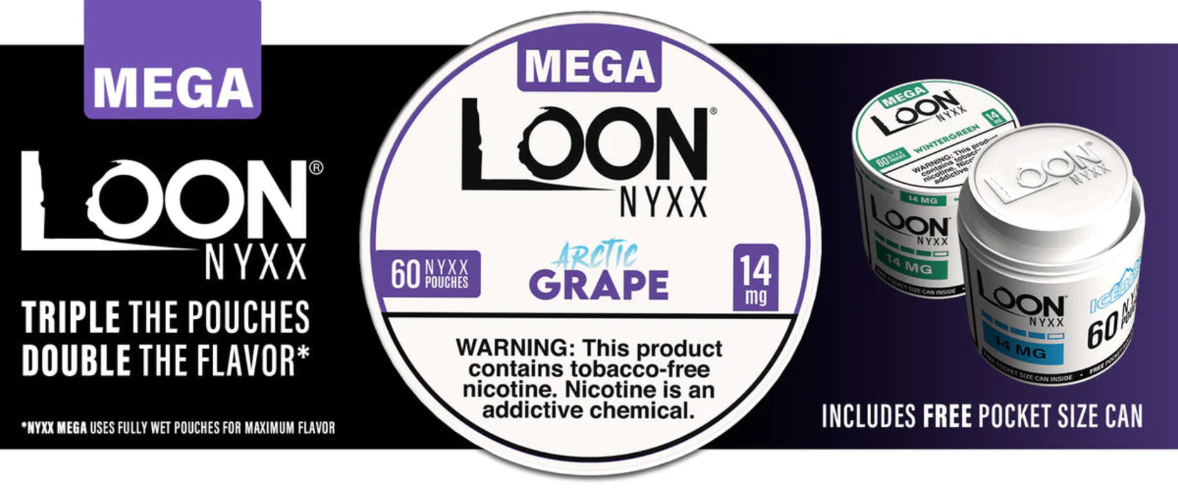 Loon Nyxx Pouches Mega 60pc - 3pk