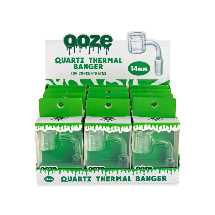 Ooze Thermal Banger Display - 90 Degree - 14mm - Male - 12ct - *Bargain Bin*