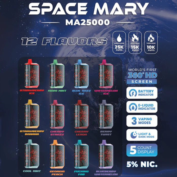 Space Mary MA25k 5pk Disposable *NEW*