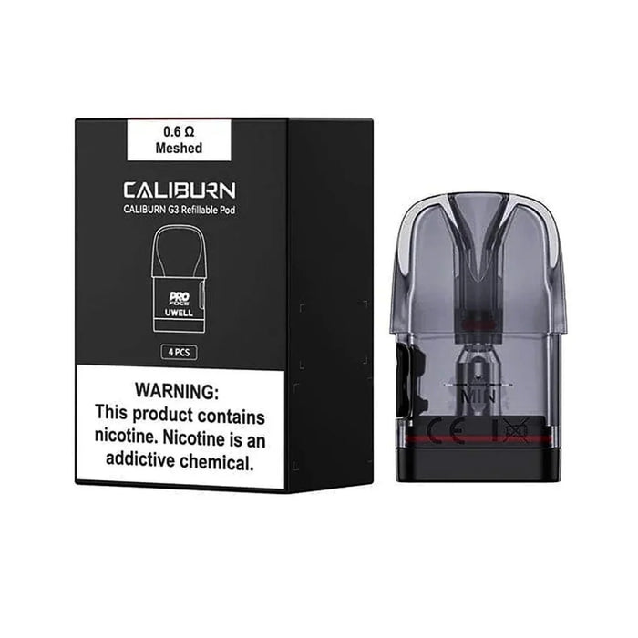 Uwell Caliburn G3 2.5ML Refillable Integrated Coil Cartridge Pod - 4pk