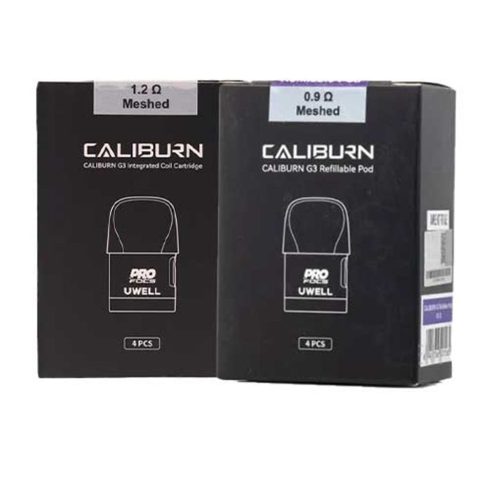 Uwell Caliburn G3 2.5ML Refillable Integrated Coil Cartridge Pod - 4pk