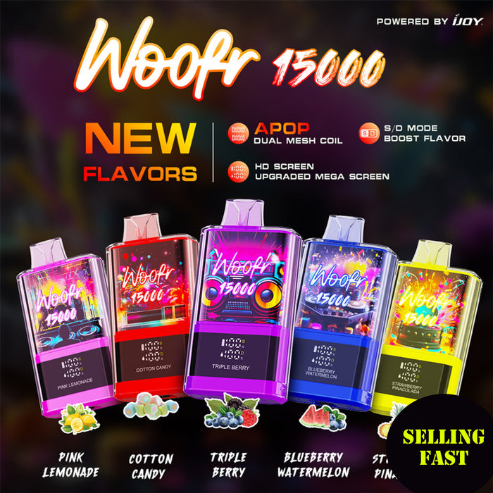 Woofr 15000 Powered by iJoy 20ML 15000 Puffs Nicotine Disposable (5PK) - MN TAX PAID