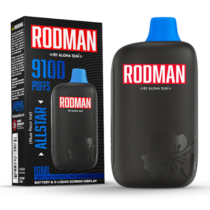 Aloha Sun Rodman 9100 Puff Disposable (10PK) - MN TAX PAID - *Bargain Bin*