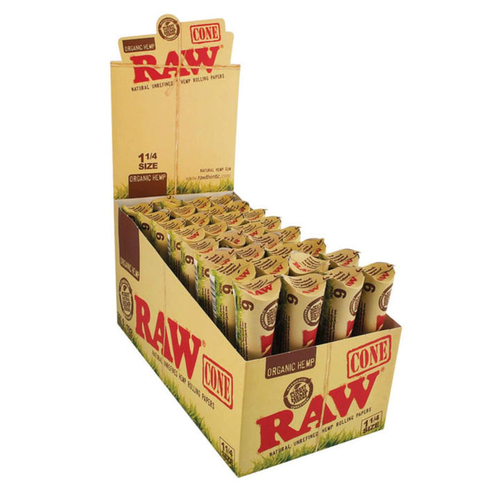 Raw Organic Hemp Pre-Rolled Cones | 32pc Display