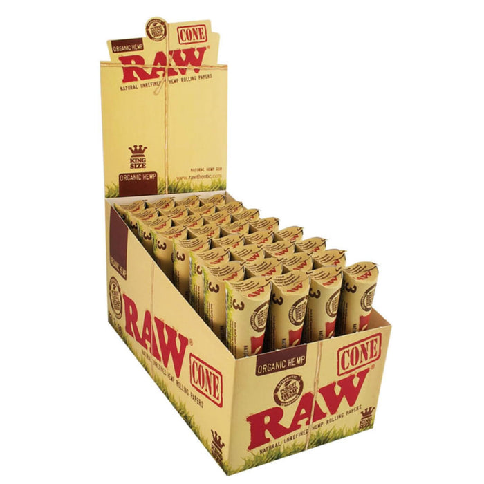Raw Organic Hemp Pre-Rolled Cones | 32pc Display