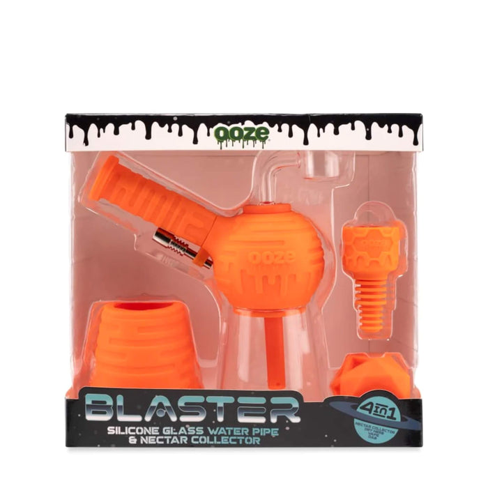 Ooze Blaster Silicone Glass 4-in-1 Hybrid Water Pipe and Dab Straw