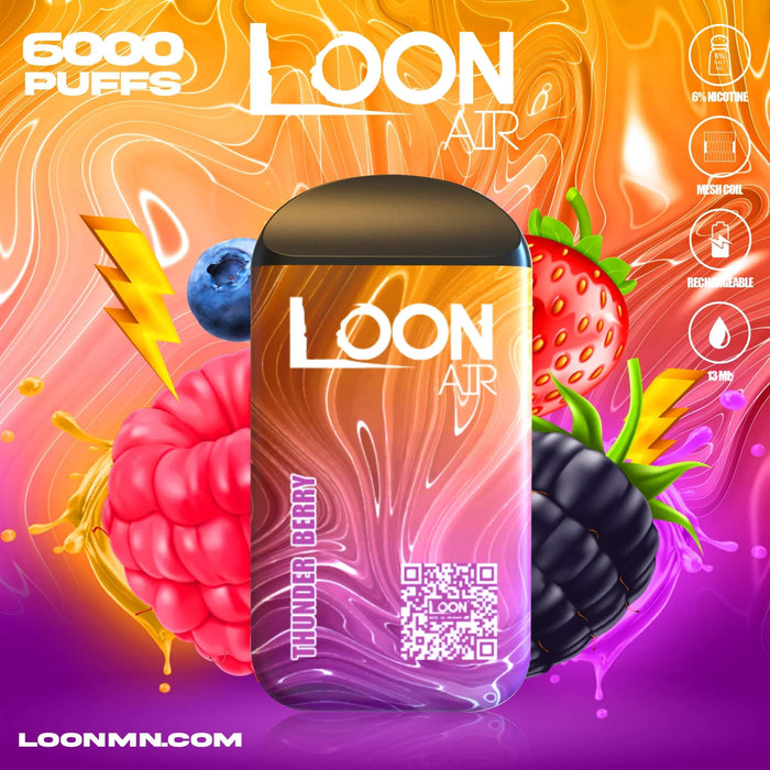 LOON AIR 6000 PUFF DISPOSABLE - 10 COUNT - MN Tax Paid
