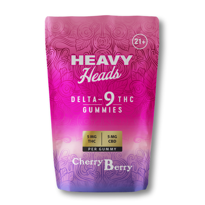 Heavy Heads - Delta 9 Gummies  - 5MG D9 + 5MG CBD - (10pk Display)