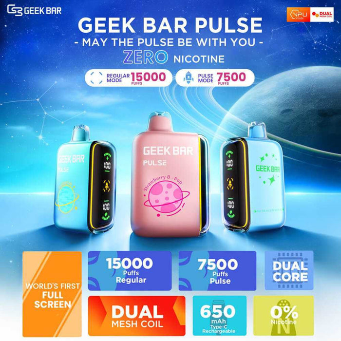 Geek Bar Pulse 15k Disposable - 5pk *Zero Nic*
