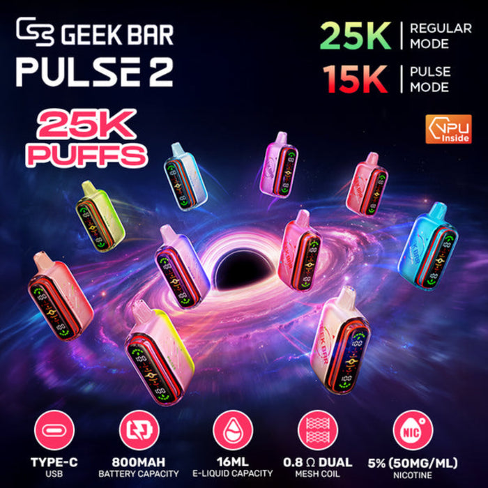 Geek Bar Pulse 2 25k Disposable *NEW*  LIMIT ONE PER