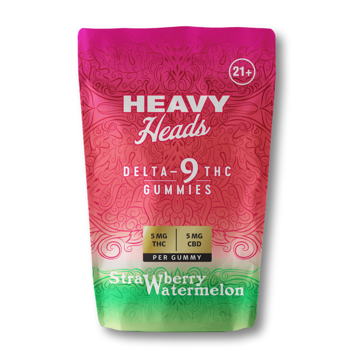 Heavy Heads - Delta 9 Gummies  - 5MG D9 + 5MG CBD - (10pk Display)