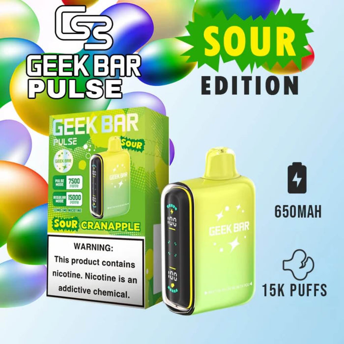 Geek Bar Pulse 15k Puff Disposable (Sour Edition) - 5pk