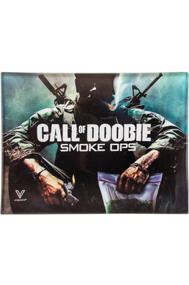 V Syndicate Shatterproof Glass Rolling Tray - Small - *Bargain Bin*