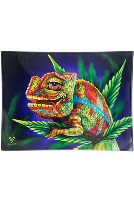 V Syndicate Shatterproof Glass Rolling Tray - Small - *Bargain Bin*