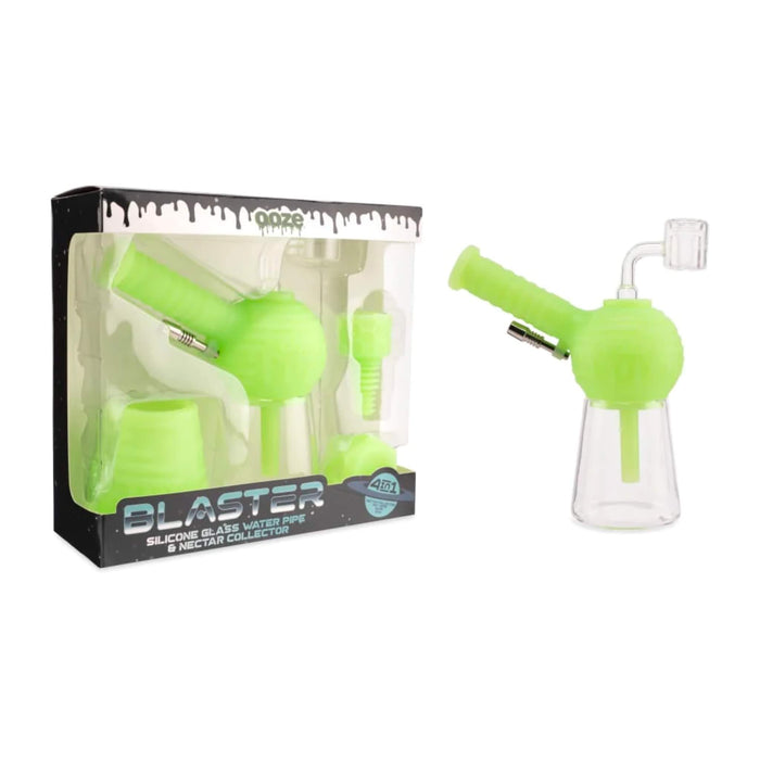 Ooze Blaster Silicone Glass 4-in-1 Hybrid Water Pipe and Dab Straw