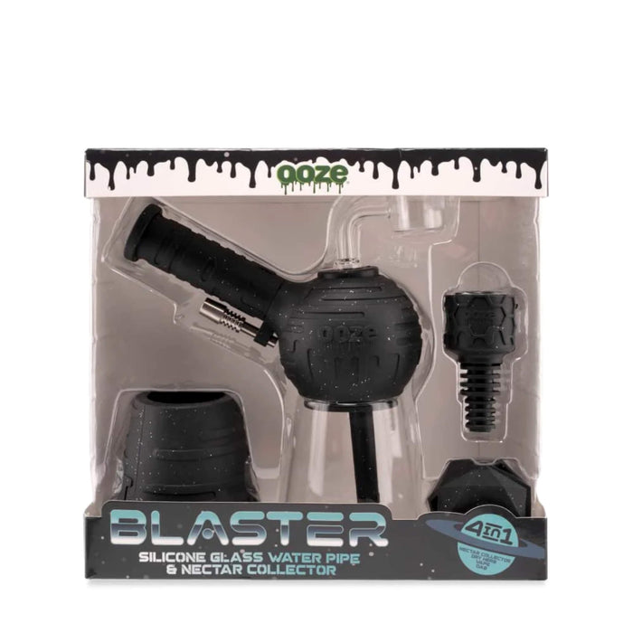 Ooze Blaster Silicone Glass 4-in-1 Hybrid Water Pipe and Dab Straw