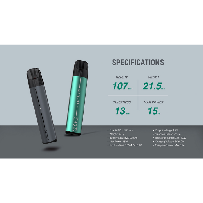 SMOK Solus 2 15W Pod System Kit 700mAh