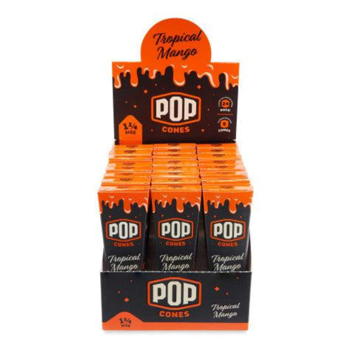 Pop Cones -  1 ¼ Size - 6pk - Pre-Rolled Cones with Flavor Tip 24ct Display